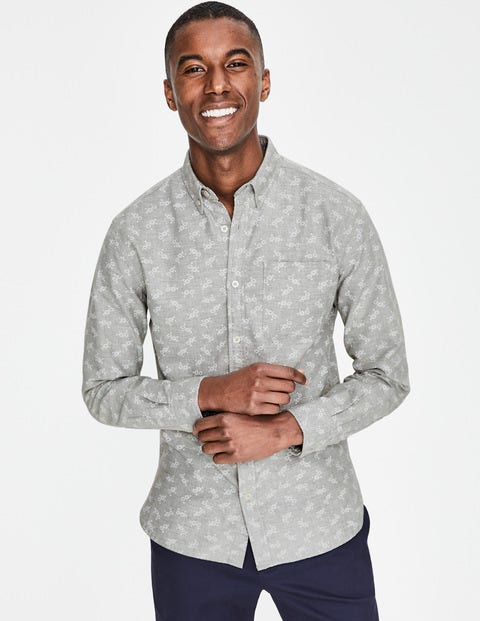 Oxford Shirt - Grey Marl Floral Oxford Shirt - Grey Marl Floral