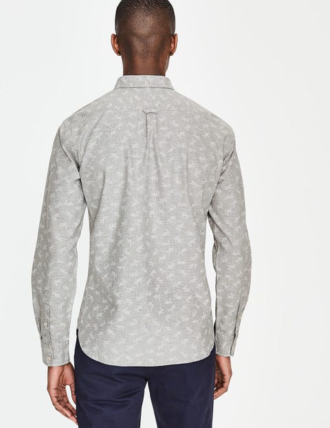 Oxford Shirt - Grey Marl Floral Oxford Shirt - Grey Marl Floral