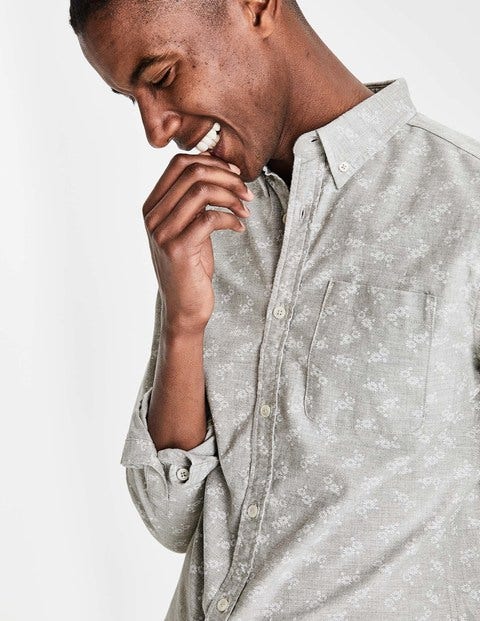 Oxford Shirt - Grey Marl Floral Oxford Shirt - Grey Marl Floral