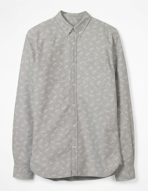 Oxford Shirt - Grey Marl Floral Oxford Shirt - Grey Marl Floral