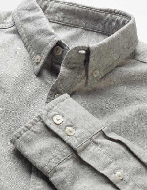 Oxford Shirt - Grey Marl Floral Oxford Shirt - Grey Marl Floral