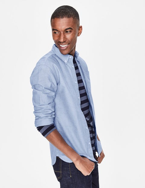 Slim Fit Oxford Shirt - Blue Slim Fit Oxford Shirt - Blue