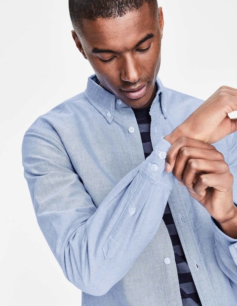Slim Fit Oxford Shirt - Blue Slim Fit Oxford Shirt - Blue