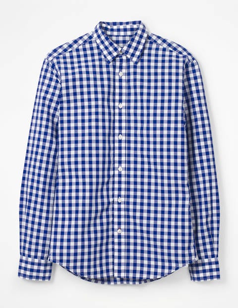 Slim Fit Poplin Pattern Shirt - Blue Wave Clip Dot Slim Fit Poplin Pattern Shirt - Blue Wave Clip Dot