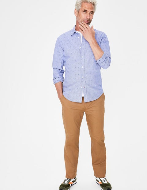 Chemise Slim En Popeline À Motif - Plumetis multi Chemise Slim En Popeline À Motif - Plumetis multi