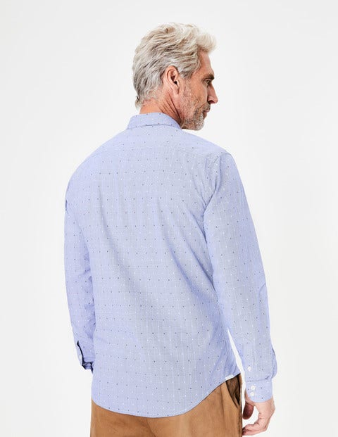 Chemise Slim En Popeline À Motif - Plumetis multi Chemise Slim En Popeline À Motif - Plumetis multi