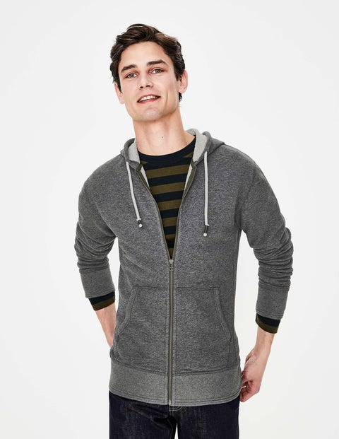Cayley Zip Hoody - Charcoal Marl Herringbone Cayley Zip Hoody - Charcoal Marl Herringbone