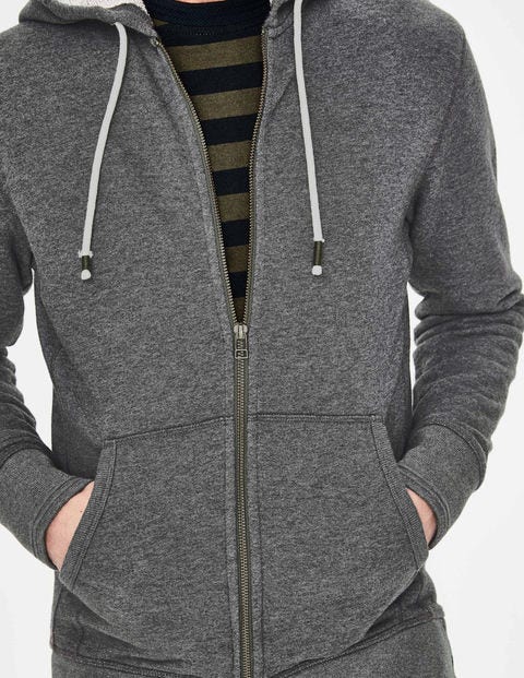 Cayley Zip Hoody - Charcoal Marl Herringbone Cayley Zip Hoody - Charcoal Marl Herringbone
