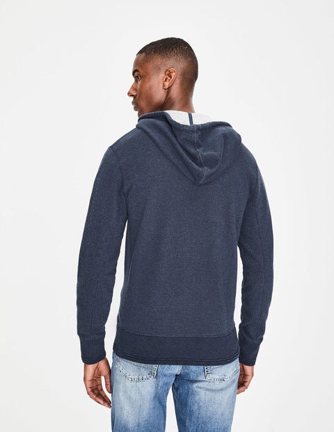 Cayley Zip Hoody - Navy Marl Herringbone Cayley Zip Hoody - Navy Marl Herringbone