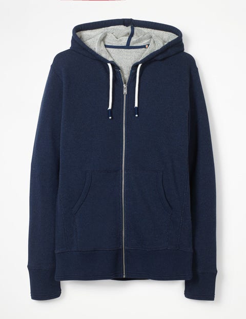 Cayley Zip Hoody - Navy Marl Herringbone Cayley Zip Hoody - Navy Marl Herringbone