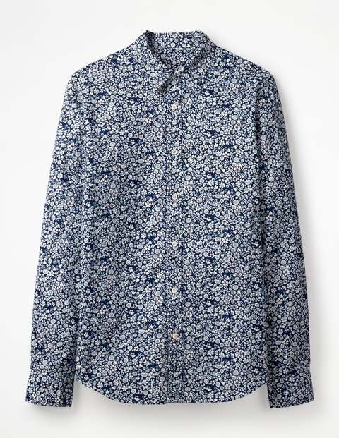 Printed Twill Shirt - Navy Floral Printed Twill Shirt - Navy Floral