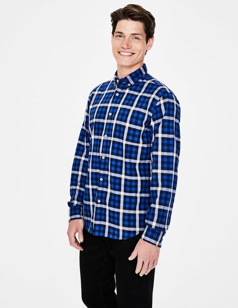 Casual Twill Shirt - Blues Gingham Casual Twill Shirt - Blues Gingham