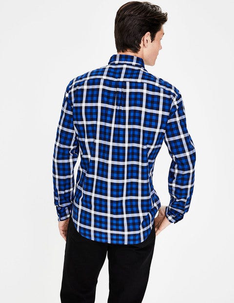 Casual Twill Shirt - Blues Gingham Casual Twill Shirt - Blues Gingham