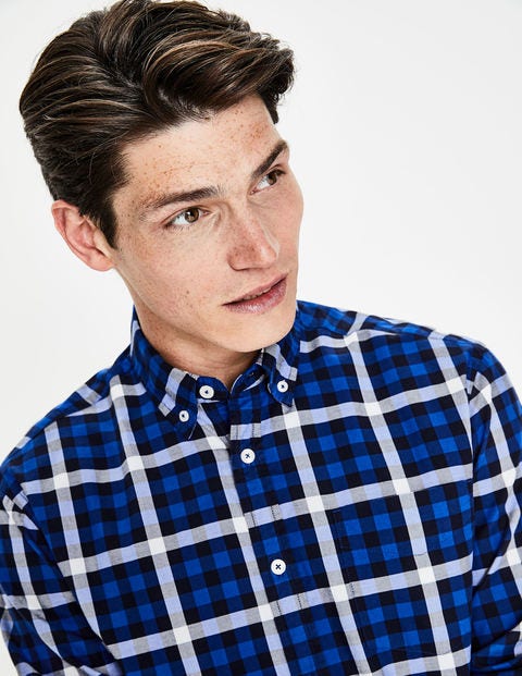 Casual Twill Shirt - Blues Gingham Casual Twill Shirt - Blues Gingham