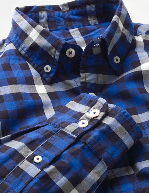 Casual Twill Shirt - Blues Gingham Casual Twill Shirt - Blues Gingham
