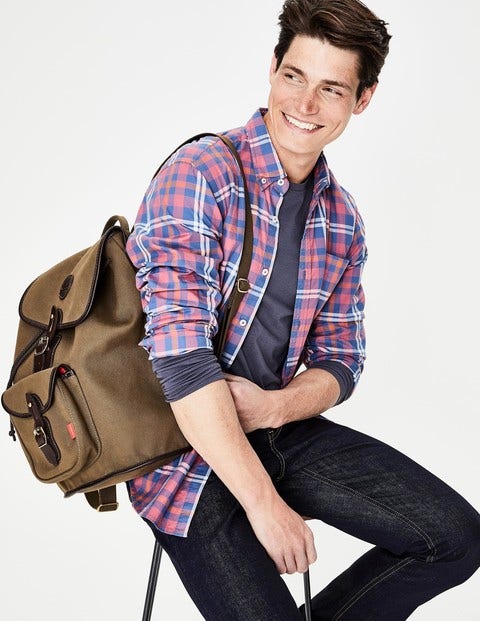 Casual Twill Shirt - Washed Berry Check Casual Twill Shirt - Washed Berry Check