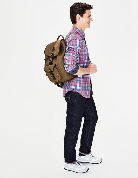 Casual Twill Shirt - Washed Berry Check Casual Twill Shirt - Washed Berry Check