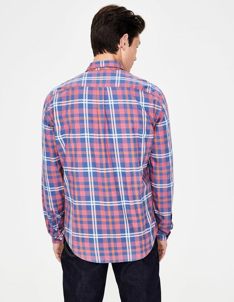 Casual Twill Shirt - Washed Berry Check Casual Twill Shirt - Washed Berry Check