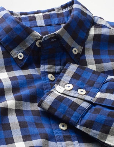 Lässiges Twill-Oberteil Mit Schmaler Passform - Blautöne, Vichykaros Lässiges Twill-Oberteil Mit Schmaler Passform - Blautöne, Vichykaros
