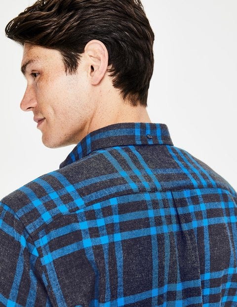 Lightweight Flannel Shirt - London Grey Marl Check Lightweight Flannel Shirt - London Grey Marl Check