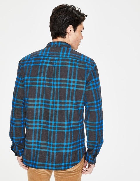 Lightweight Flannel Shirt - London Grey Marl Check Lightweight Flannel Shirt - London Grey Marl Check