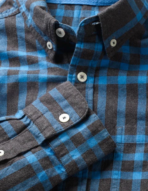 Lightweight Flannel Shirt - London Grey Marl Check Lightweight Flannel Shirt - London Grey Marl Check