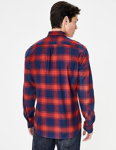 Lightweight Flannel Shirt - Blazer Red Marl Check Lightweight Flannel Shirt - Blazer Red Marl Check