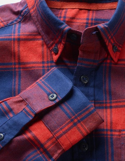 Lightweight Flannel Shirt - Blazer Red Marl Check Lightweight Flannel Shirt - Blazer Red Marl Check