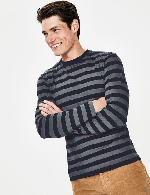 Long Sleeve Stripe T-Shirt - Navy/London Grey Stripe Long Sleeve Stripe T-Shirt - Navy/London Grey Stripe