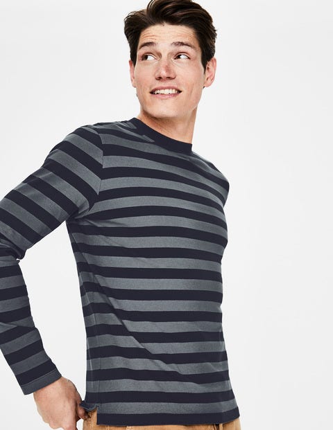 Long Sleeve Stripe T-Shirt - Navy/London Grey Stripe Long Sleeve Stripe T-Shirt - Navy/London Grey Stripe
