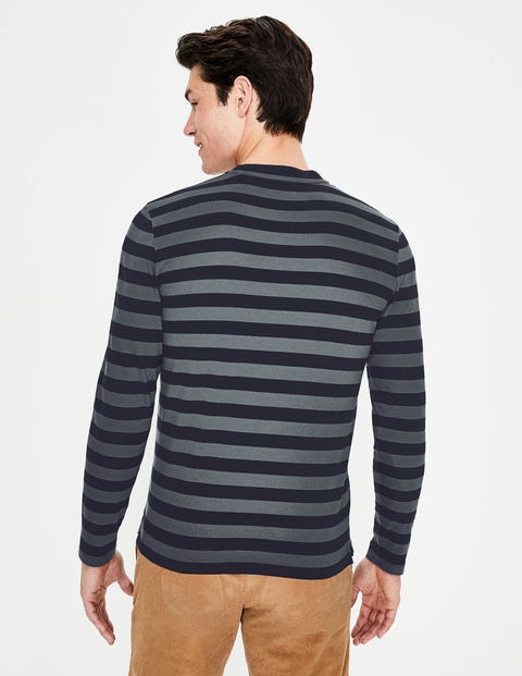 Long Sleeve Stripe T-Shirt - Navy/London Grey Stripe Long Sleeve Stripe T-Shirt - Navy/London Grey Stripe