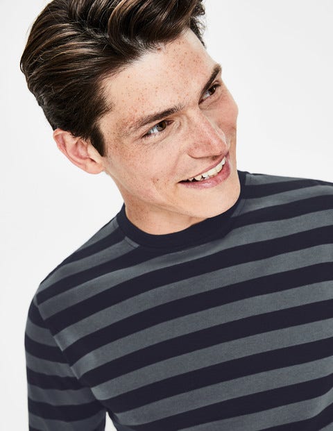 Long Sleeve Stripe T-Shirt - Navy/London Grey Stripe Long Sleeve Stripe T-Shirt - Navy/London Grey Stripe