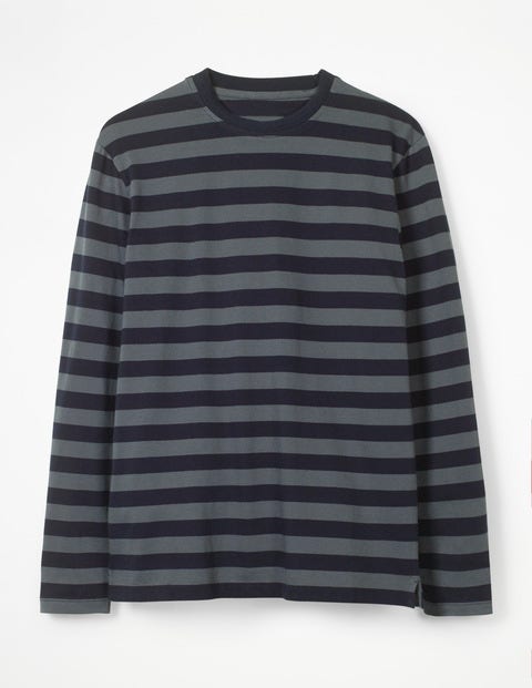 Long Sleeve Stripe T-Shirt - Navy/London Grey Stripe Long Sleeve Stripe T-Shirt - Navy/London Grey Stripe