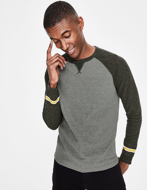 Long Sleeve Waffle Raglan - Grey Marl Colourblock Long Sleeve Waffle Raglan - Grey Marl Colourblock