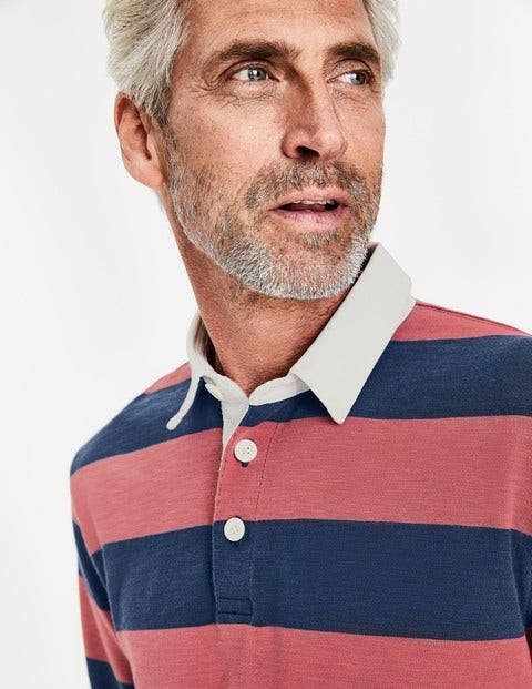 Hamersley Rugby Shirt - Washed Berry Multi Stripe Hamersley Rugby Shirt - Washed Berry Multi Stripe