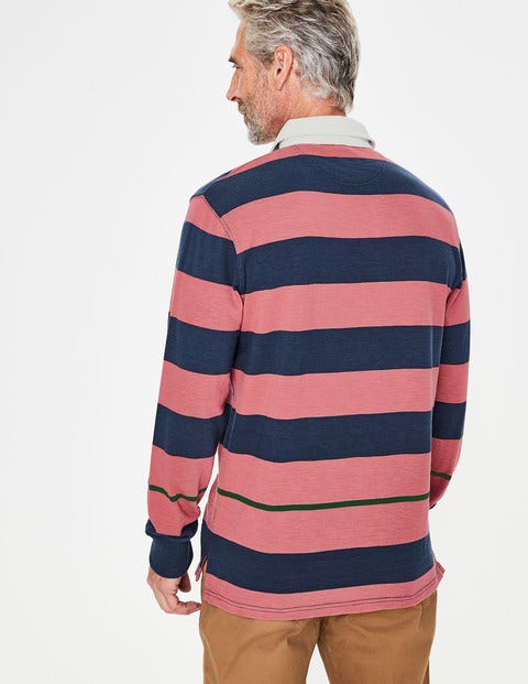 Hamersley Rugby Shirt - Washed Berry Multi Stripe Hamersley Rugby Shirt - Washed Berry Multi Stripe
