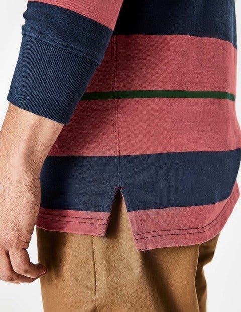 Hamersley Rugby Shirt - Washed Berry Multi Stripe Hamersley Rugby Shirt - Washed Berry Multi Stripe