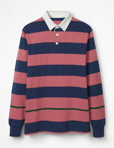 Hamersley Rugby Shirt - Washed Berry Multi Stripe Hamersley Rugby Shirt - Washed Berry Multi Stripe