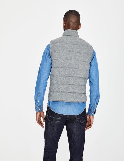 Jersey Quilted Gilet - Grey Marl Jersey Quilted Gilet - Grey Marl