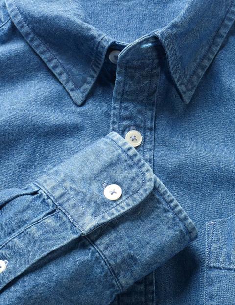 Slim Fit Denim Shirt - Washed Denim Slim Fit Denim Shirt - Washed Denim
