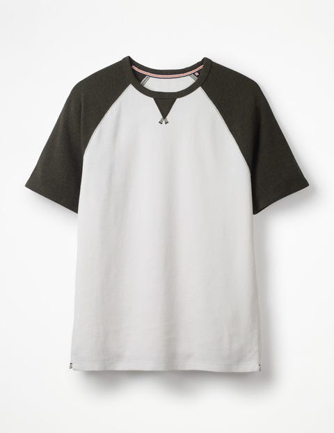 Haut Nid D'abeille Manches Raglan - Colourblock perce-neige Haut Nid D'abeille Manches Raglan - Colourblock perce-neige