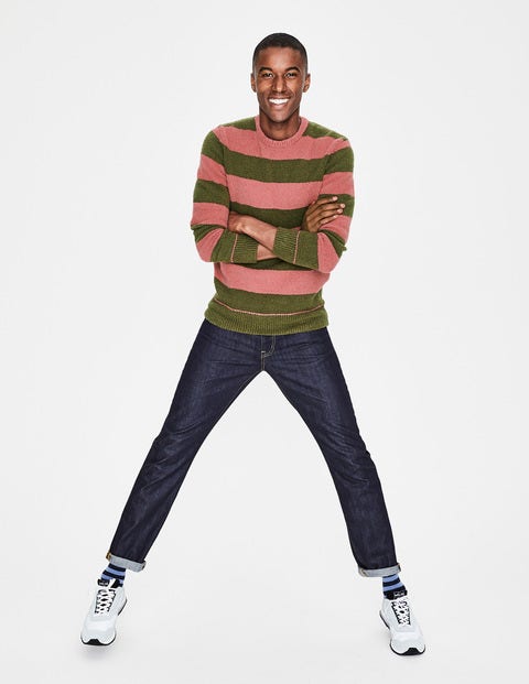 Textured Crew Neck - Washed Berry/Ghillie Green Textured Crew Neck - Washed Berry/Ghillie Green