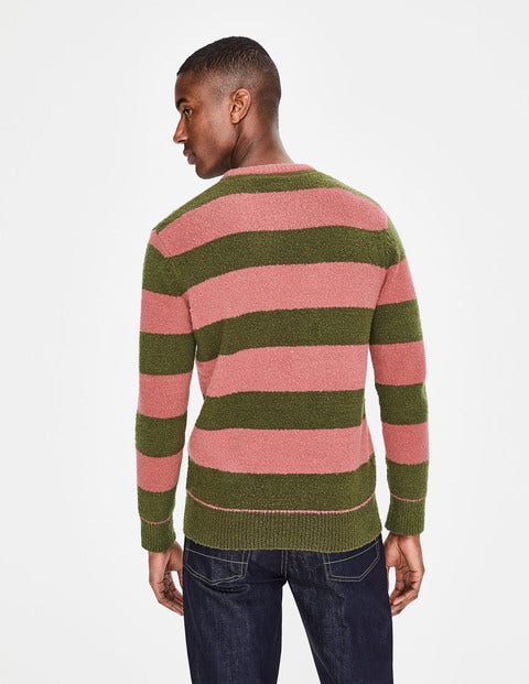 Textured Crew Neck - Washed Berry/Ghillie Green Textured Crew Neck - Washed Berry/Ghillie Green
