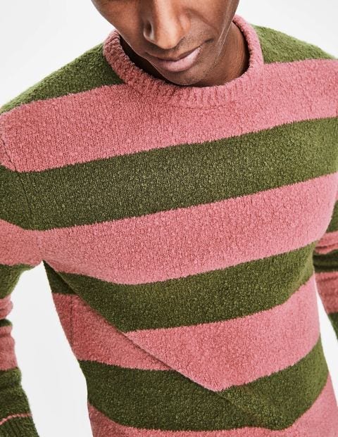 Textured Crew Neck - Washed Berry/Ghillie Green Textured Crew Neck - Washed Berry/Ghillie Green