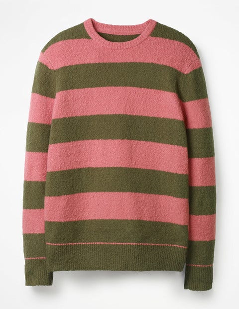 Textured Crew Neck - Washed Berry/Ghillie Green Textured Crew Neck - Washed Berry/Ghillie Green