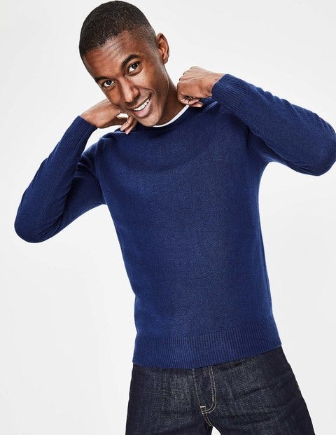 Cashmere Crew Neck - Bright Navy Cashmere Crew Neck - Bright Navy