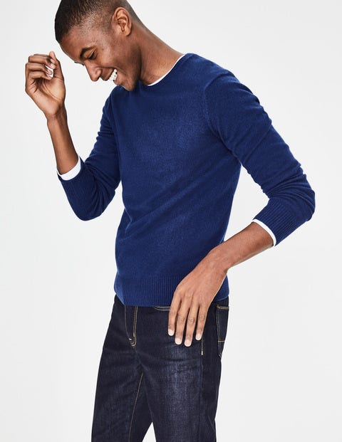 Cashmere Crew Neck - Bright Navy Cashmere Crew Neck - Bright Navy