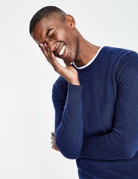 Cashmere Crew Neck - Bright Navy Cashmere Crew Neck - Bright Navy