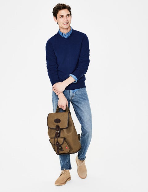 Cashmere V-Neck - Bright Navy Cashmere V-Neck - Bright Navy