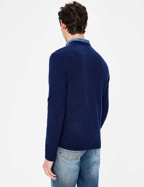 Cashmere V-Neck - Bright Navy Cashmere V-Neck - Bright Navy